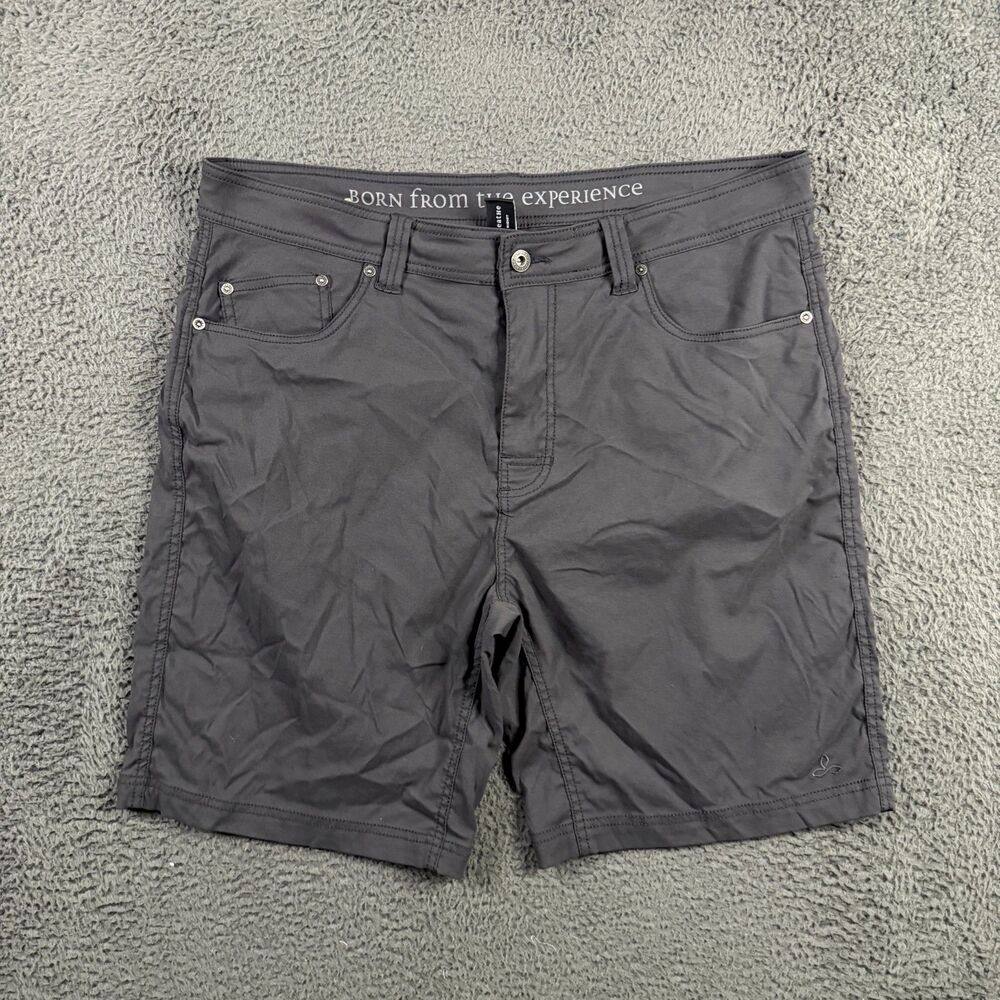 Prana Shorts Mens 38 Gray Brion Stretch Outdoor Hiking Travel 9" Inseam